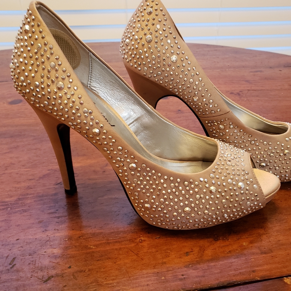 Three inch heels. Perfect for formal dresses.